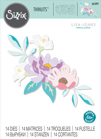 Sizzix Thinlits Die by Lisa Jones Layered Summer Flowers (14pcs) (665891) (DISCONTINUED) Sizzix Thinlits Die by Lisa Jones Layered Summer Flowers (14pcs) (665891) (DISCONTINUED)