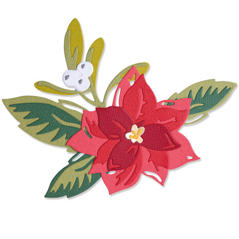 Sizzix Thinlits Die by Lisa Jones Layered Christmas Flower (13pcs) (665342) (DISCONTINUED)