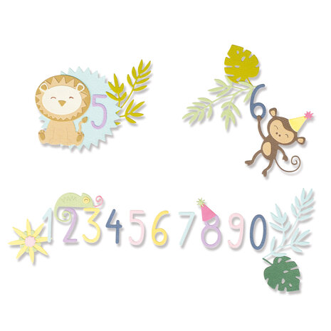 Sizzix Thinlits Die by Lisa Jones Jungle Fun (11pcs) (665889) (DISCONTINUED) Sizzix Thinlits Die by Lisa Jones Jungle Fun (11pcs) (665889) (DISCONTINUED)