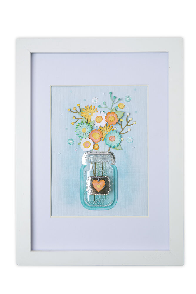 Sizzix Thinlits Die by Lisa Jones Jar of Flowers (17pcs) (665079) (DISCONTINUED)