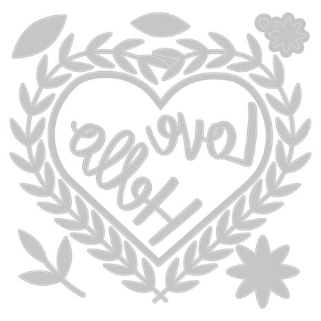 Sizzix Thinlits Die by Lisa Jones Hello Love (9pcs) (666275) (DISCONTINUED) Sizzix Thinlits Die by Lisa Jones Hello Love (9pcs) (666275) (DISCONTINUED)