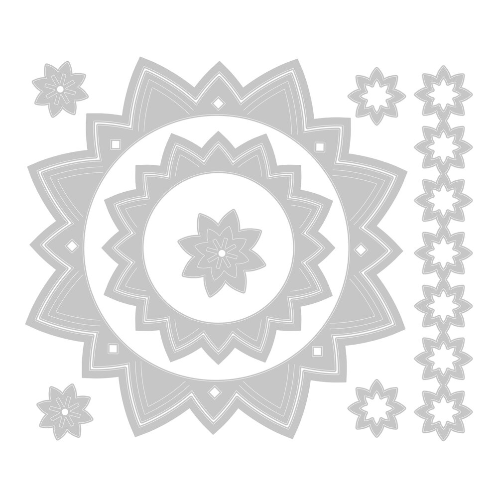 Sizzix Thinlits Die by Lisa Jones Geo Frames & Borders (10pcs) (666121) (DISCONTINUED)