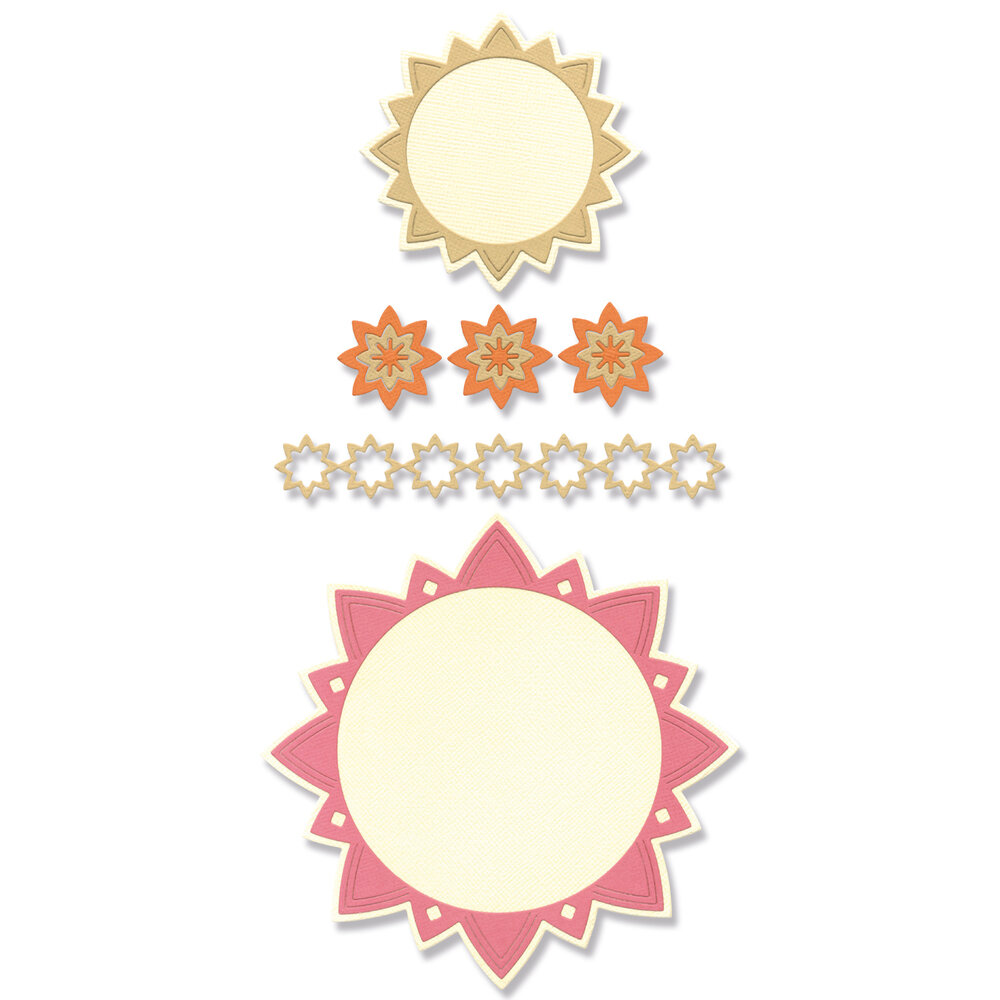 Sizzix Thinlits Die by Lisa Jones Geo Frames & Borders (10pcs) (666121) (DISCONTINUED)