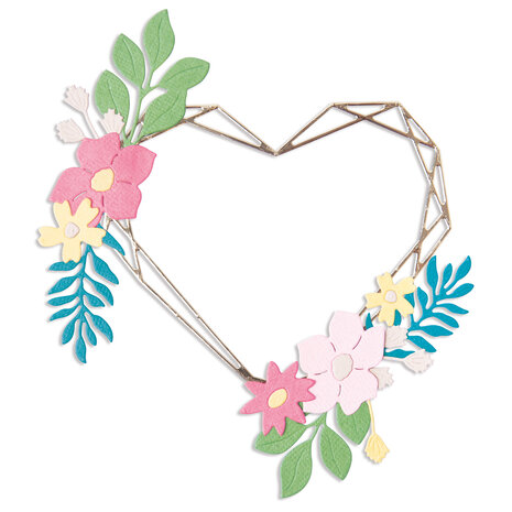 Sizzix Thinlits Die by Lisa Jones Floral Geo Heart Frame (9pcs) (665478) (DISCONTINUED) Sizzix Thinlits Die by Lisa Jones Floral Geo Heart Frame (9pcs) (665478) (DISCONTINUED)