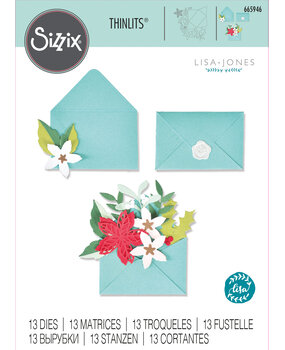 Sizzix Thinlits Die by Lisa Jones Festive Envelope (13pcs) (665946) (DISCONTINUED) Sizzix Thinlits Die by Lisa Jones Festive Envelope (13pcs) (665946) (DISCONTINUED)