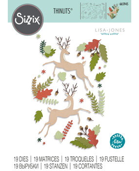 Sizzix Thinlits Die by Lisa Jones Delightful Deer (19pcs) (665945) (DISCONTINUED) Sizzix Thinlits Die by Lisa Jones Delightful Deer (19pcs) (665945) (DISCONTINUED)