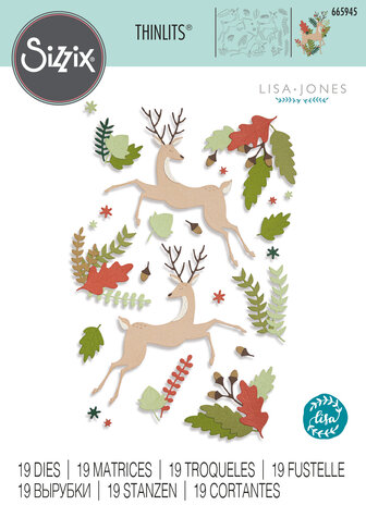 Sizzix Thinlits Die by Lisa Jones Delightful Deer (19pcs) (665945) (DISCONTINUED) Sizzix Thinlits Die by Lisa Jones Delightful Deer (19pcs) (665945) (DISCONTINUED)
