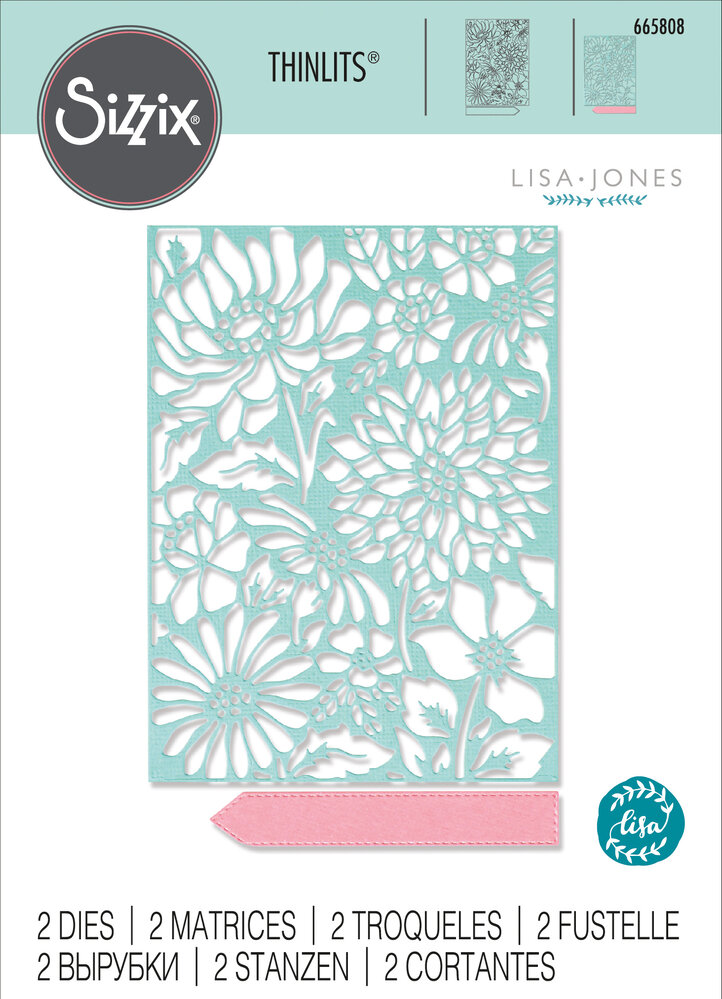 Sizzix Thinlits Die by Lisa Jones Botanic Scene (2pcs) (665808) (DISCONTINUED)
