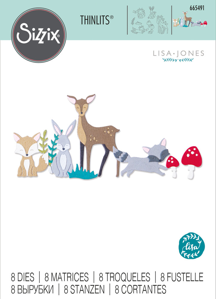 Sizzix Thinlits Die by Lisa Jones Woodland Nature (8pcs) (665491) (DISCONTINUED) Sizzix Thinlits Die by Lisa Jones Woodland Nature (8pcs) (665491) (DISCONTINUED)
