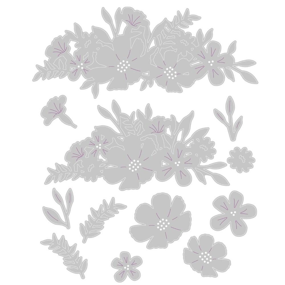 Sizzix Thinlits Die by Lisa Jones Wild Blossom Borders (11pcs) (665285) (DISCONTINUED) Sizzix Thinlits Die by Lisa Jones Wild Blossom Borders (11pcs) (665285) (DISCONTINUED)