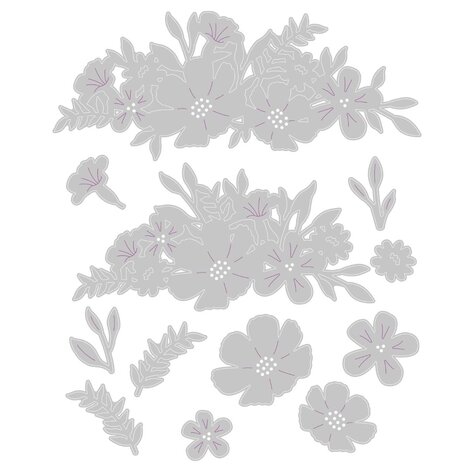 Sizzix Thinlits Die by Lisa Jones Wild Blossom Borders (11pcs) (665285) (DISCONTINUED) Sizzix Thinlits Die by Lisa Jones Wild Blossom Borders (11pcs) (665285) (DISCONTINUED)