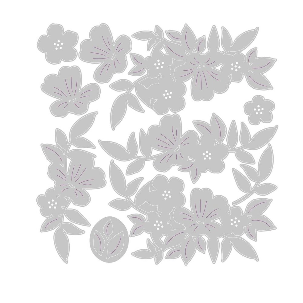 Sizzix Thinlits Die by Lisa Jones Wild Blossom Corners (10pcs) (665286) (DISCONTINUED) Sizzix Thinlits Die by Lisa Jones Wild Blossom Corners (10pcs) (665286) (DISCONTINUED)