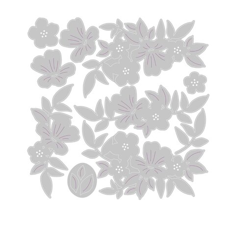 Sizzix Thinlits Die by Lisa Jones Wild Blossom Corners (10pcs) (665286) (DISCONTINUED) Sizzix Thinlits Die by Lisa Jones Wild Blossom Corners (10pcs) (665286) (DISCONTINUED)