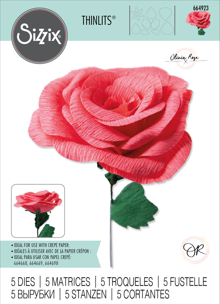 Sizzix Thinlits Die by Olivia Rose Classic Rose (5pcs) (664923) (DISCONTINUED)