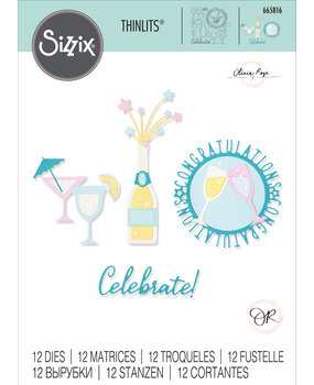 Sizzix Thinlits Die by Olivia Rose Bottles & Glasses (12pcs) (665816) (DISCONTINUED) Sizzix Thinlits Die by Olivia Rose Bottles & Glasses (12pcs) (665816) (DISCONTINUED)