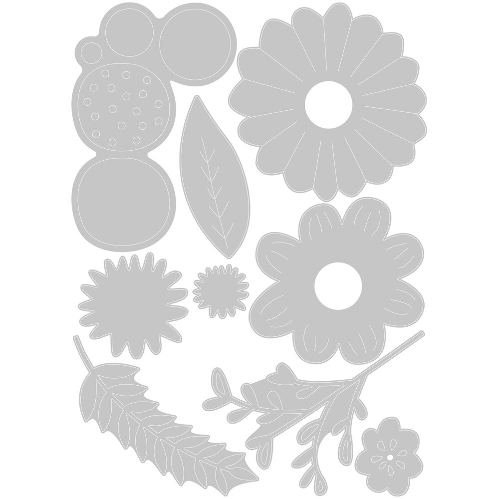 Sizzix Thinlits Die by Olivia Rose Bold Flowers (9pcs) (665473) (DISCONTINUED) Sizzix Thinlits Die by Olivia Rose Bold Flowers (9pcs) (665473) (DISCONTINUED)