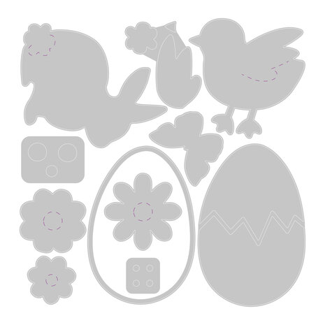 Sizzix Thinlits Die by Olivia Rose Basic Easter Shapes (11pcs) (666108) (DISCONTINUED) Sizzix Thinlits Die by Olivia Rose Basic Easter Shapes (11pcs) (666108) (DISCONTINUED)