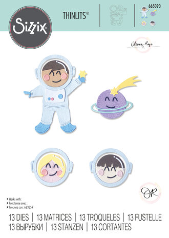 Sizzix Thinlits Die by Olivia Rose Astronaut (13pcs) (665090) (DISCONTINUED) Sizzix Thinlits Die by Olivia Rose Astronaut (13pcs) (665090) (DISCONTINUED)