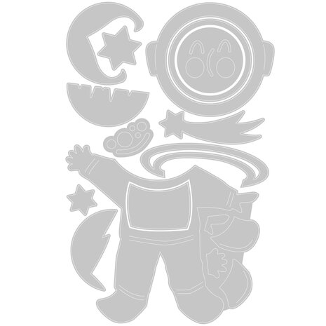 Sizzix Thinlits Die by Olivia Rose Astronaut (13pcs) (665090) (DISCONTINUED) Sizzix Thinlits Die by Olivia Rose Astronaut (13pcs) (665090) (DISCONTINUED)