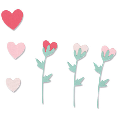 Sizzix Thinlits Die by Olivia Rose Heart Slider Card (10pcs) (666019) (DISCONTINUED)