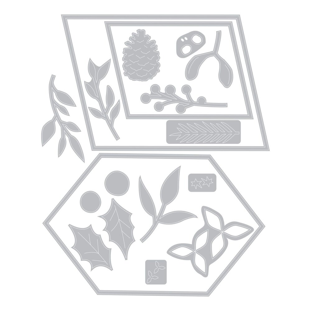 Sizzix Thinlits Die by Olivia Rose Geometric Winter Frame (18pcs) (664583) (DISCONTINUED)