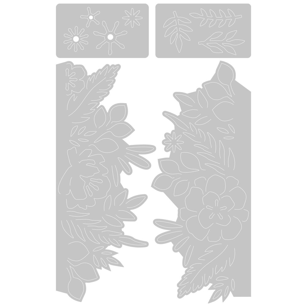 Sizzix Thinlits Die by Olivia Rose Floral Borders (4pcs) (665186) (DISCONTINUED)