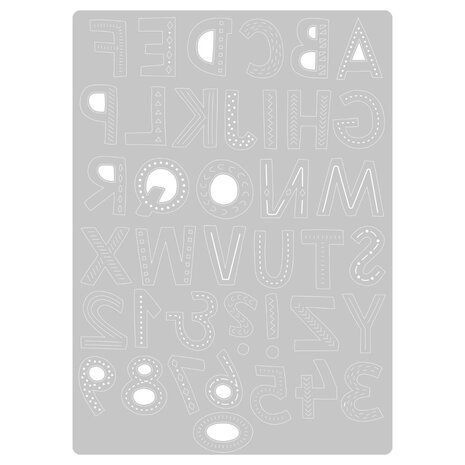 Sizzix Thinlits Die by Olivia Rose Marked Alphabet (665893) (DISCONTINUED)