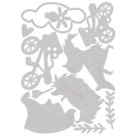 Sizzix Thinlits Die by Olivia Rose Joy Riders (11pcs) (665888) (DISCONTINUED)