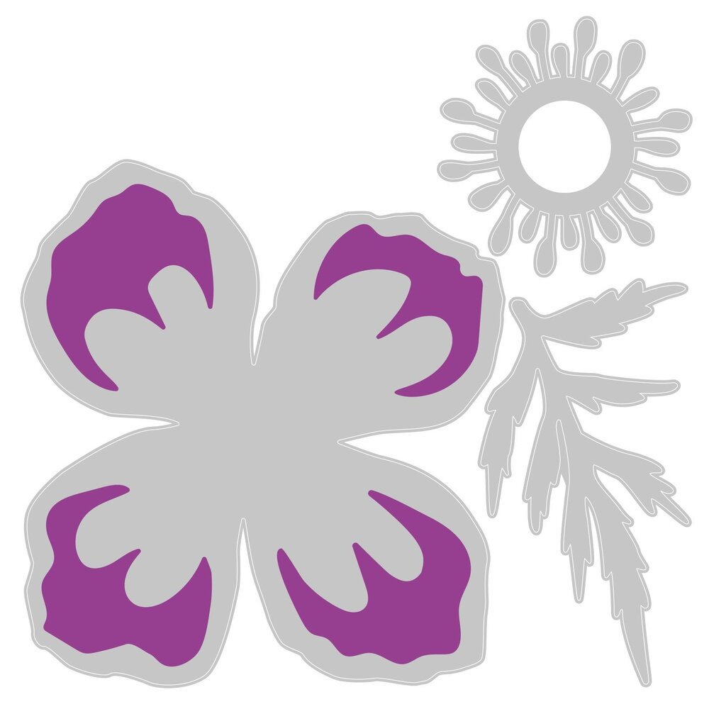 Sizzix Thinlits Die by Olivia Rose Icelandic Poppy (3pcs) (665081) (DISCONTINUED)