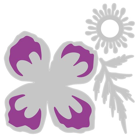 Sizzix Thinlits Die by Olivia Rose Icelandic Poppy (3pcs) (665081) (DISCONTINUED)
