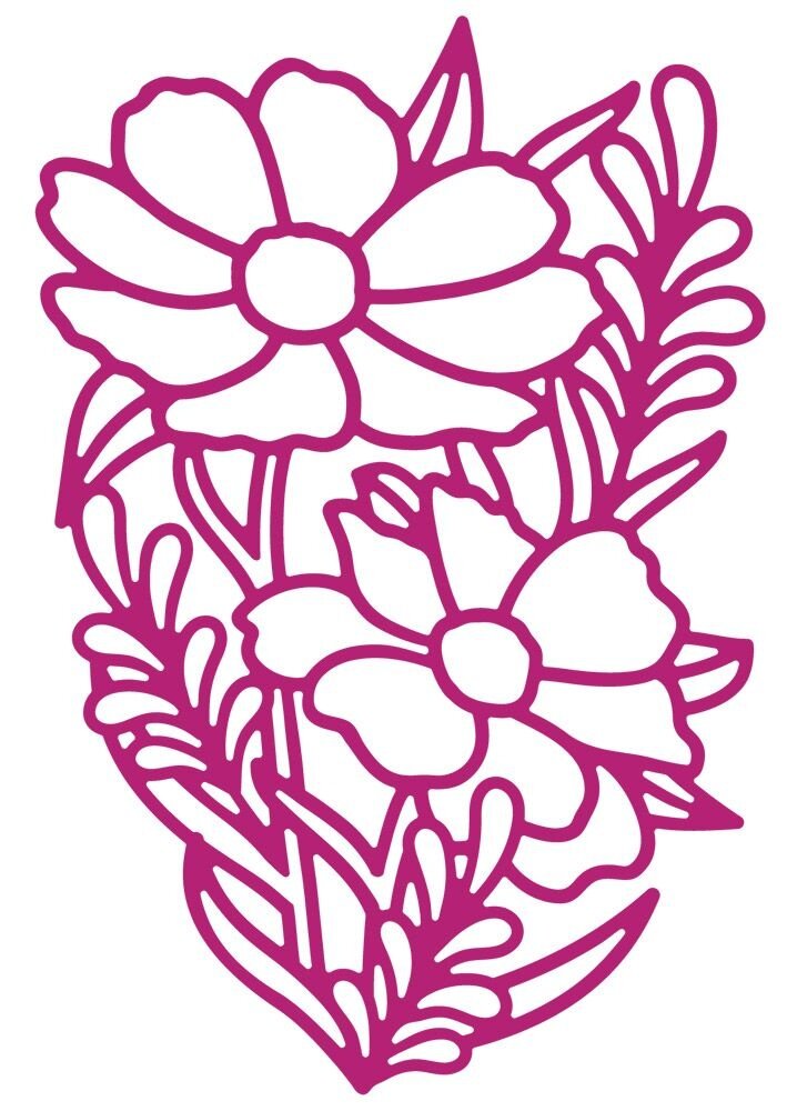 Gemini Large Scale Outline Floral Cosmos Elements Dies (GEM-MD-ELE-COSM) (DISCONTINUED)