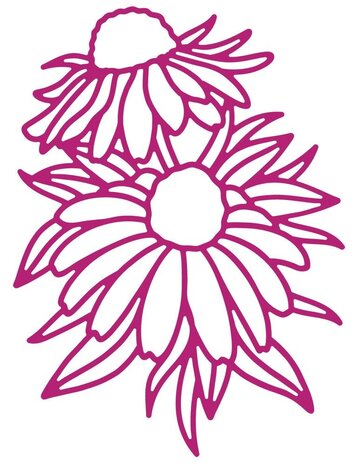 Gemini Large Scale Outline Floral Echinaceas Elements Dies (GEM-MD-ELE-ECHI) (DISCONTINUED)