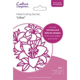 Gemini Large Scale Outline Floral Lilies Elements Dies (GEM-MD-ELE-LILI) (DISCONTINUED)