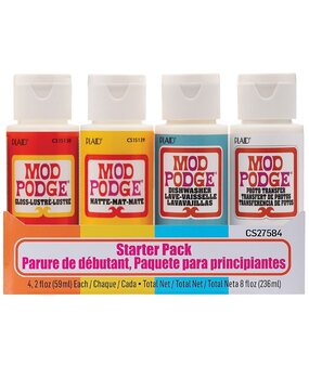 Mod Podge Starter Pack Sealer/Glue/Finish (4x2 fl oz) ( CS27584) Mod Podge Starter Pack Sealer/Glue/Finish (4x2 fl oz) ( CS27584)