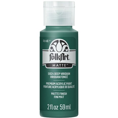 Folkart Acrylic Matte Deep Viridian 2 fl oz (51024) (DISCONTINUED)