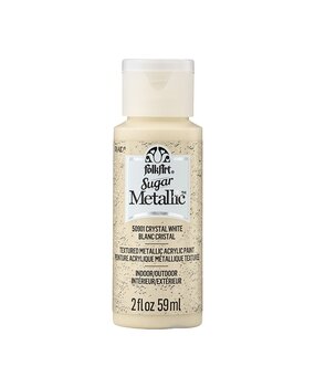 Folkart Sugar Metallics Crystal White 2 fl oz (50901) (DISCONTINUED)