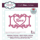 Creative Expressions Sue Wilson Craft Die Finishing Touches Heart Scroll Buckle (CED1548) (OUTLET)