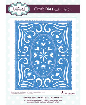 Creative Expressions Jamie Rodgers Craft Die Pierced Collection Oval Heart Frame (CEDJR073) (OUTLET)