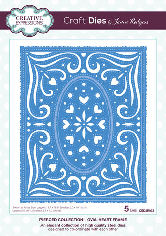 Creative Expressions Jamie Rodgers Craft Die Pierced Collection Oval Heart Frame (CEDJR073) (OUTLET) Creative Expressions Jamie Rodgers Craft Die Pierced Collection Oval Heart Frame (CEDJR073) (OUTLET)
