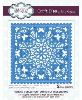 Creative Expressions Jamie Rodgers Craft Die Pierced Collection Butterfly Background (CEDJR070) (OUTLET)