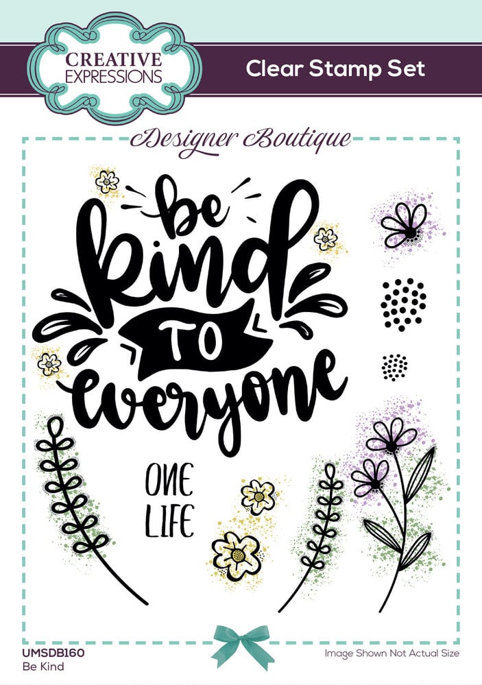 Creative Expressions Designer Boutique Clear Stamp A6 Be Kind (UMSDB160) (OUTLET) Creative Expressions Designer Boutique Clear Stamp A6 Be Kind (UMSDB160) (OUTLET)