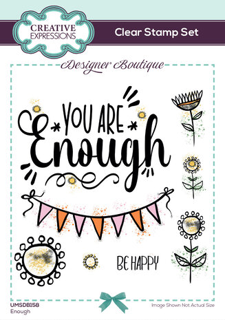 Creative Expressions Designer Boutique Clear Stamp A6 Enough (UMSDB158) (OUTLET) Creative Expressions Designer Boutique Clear Stamp A6 Enough (UMSDB158) (OUTLET)