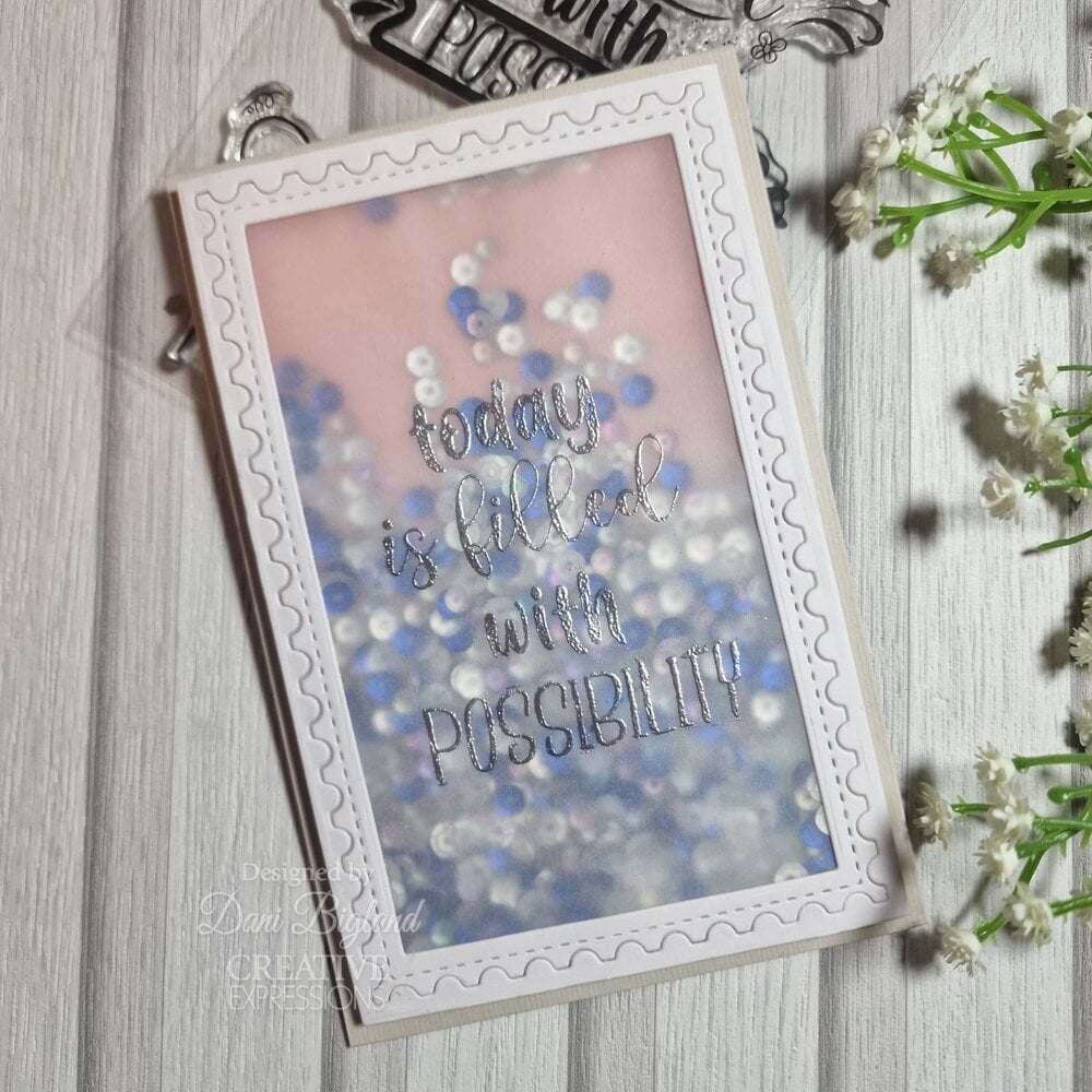 Creative Expressions Designer Boutique Clear Stamp A6 Possibilty (UMSDB157) (OUTLET) Creative Expressions Designer Boutique Clear Stamp A6 Possibilty (UMSDB157) (OUTLET)