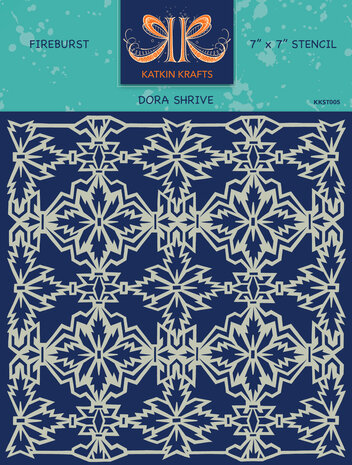 Katkin Krafts Fireburst 7x7 Inch Stencil (KKST005) (OUTLET) Katkin Krafts Fireburst 7x7 Inch Stencil (KKST005) (OUTLET)