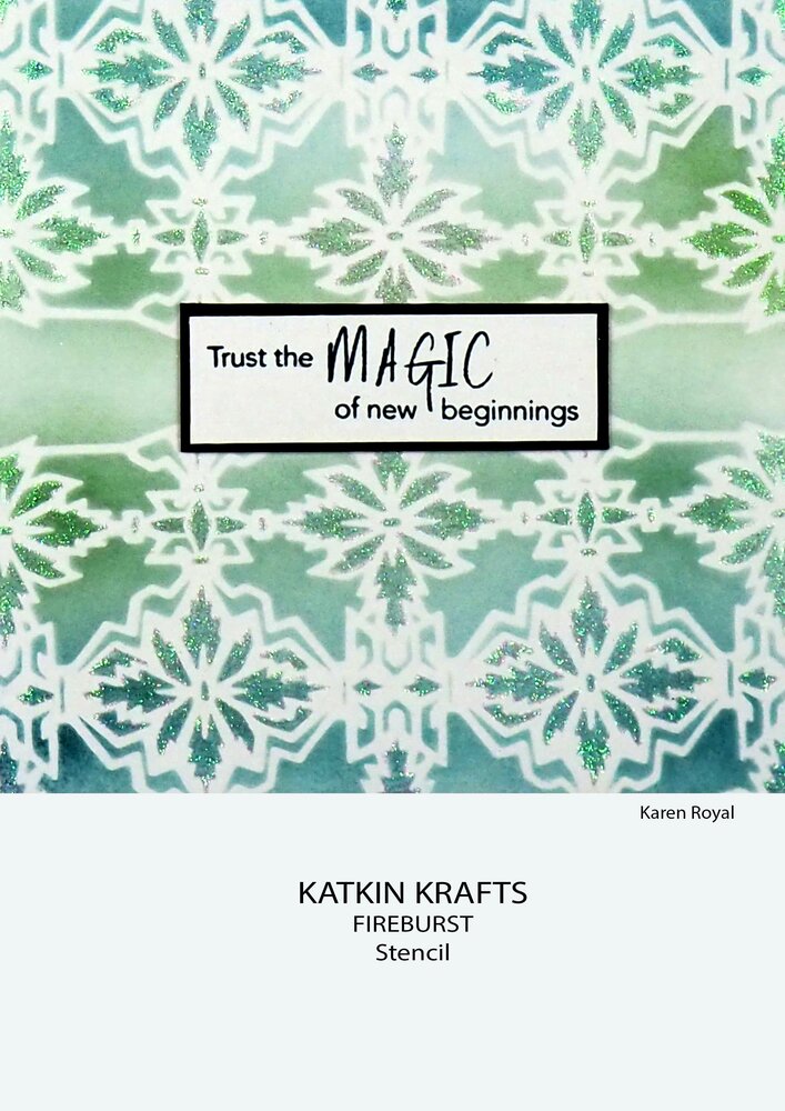 Katkin Krafts Fireburst 7x7 Inch Stencil (KKST005) (OUTLET)