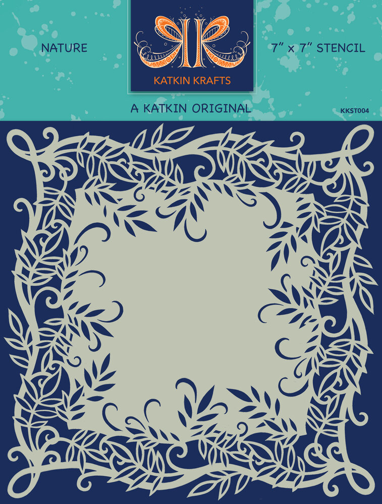 Katkin Krafts Nature 7x7 Inch Stencil (KKST004) (OUTLET)