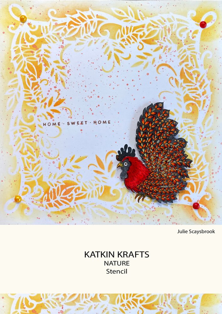 Katkin Krafts Nature 7x7 Inch Stencil (KKST004) (OUTLET)