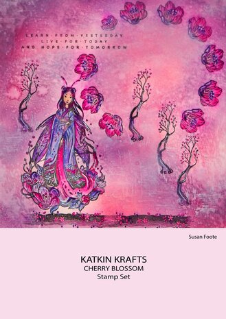 Katkin Krafts Cherry Blossom A5 Clear Stamp Set (KK0014) (OUTLET)