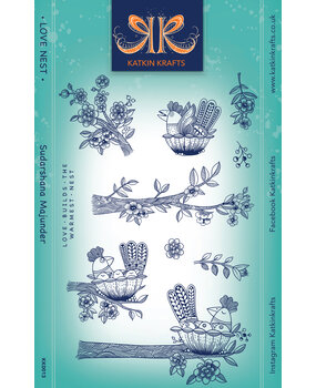 Katkin Krafts Love Nest A5 Clear Stamp Set (KK0013) (OUTLET)