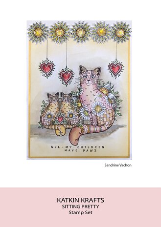 Katkin Krafts Sitting Pretty A5 Clear Stamp Set (KK0012) (OUTLET)